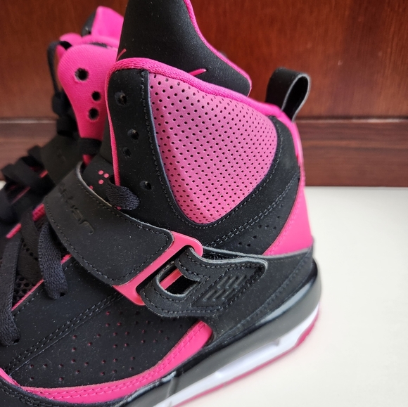 Jordan Flight 45 High IPGS 'Black Vivid Pink 6y/7.5W - Picture 5 of 7